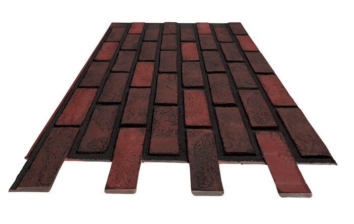 Tumbled Select Brick Interlock - Dark Red Dark Grout